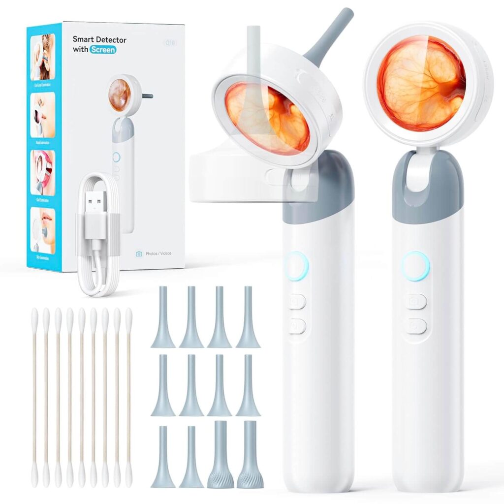 Qimic Otoscope Ear Camera with 1.38'' Screen, 1080P
