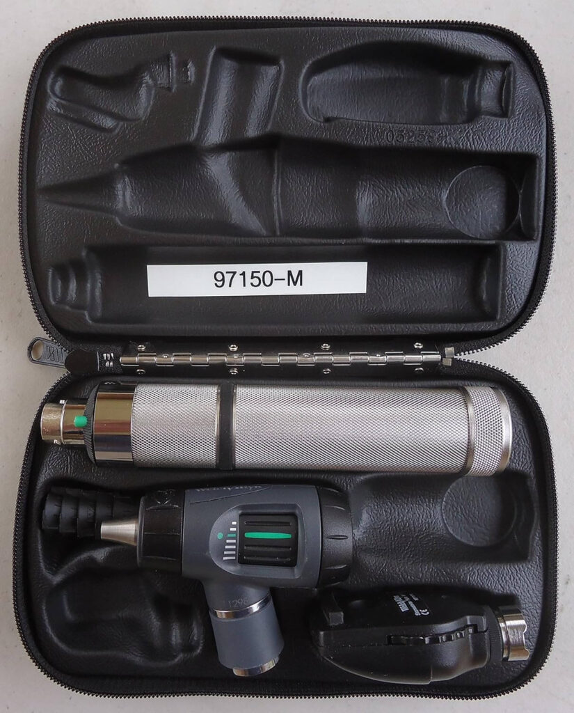 Welch Allyn 97150-M Halogen Hex Diagnostic Set with Standard Ophthalmoscope, Macro View Otoscope, Rechargeable, Hard Storage Case, Nickel-Cadmium Battery, IEC Plug Type-A, 3.5V